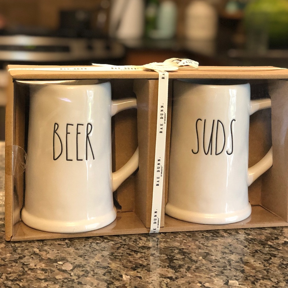 CLEARANCE❗️BEER & SUDS Boxed Mug Set by Rae Dunn